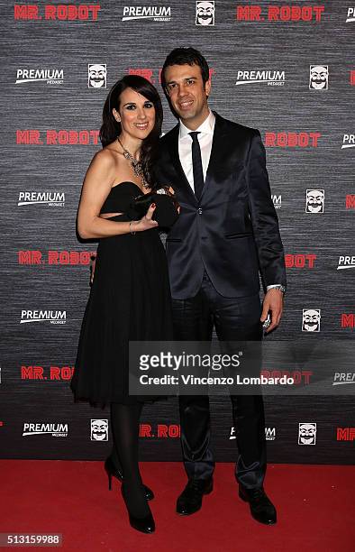 Massimo Callegari and gues attend the 'Mr. Robot' Tv Show Photocall on February 29, 2016 in Milan, Italy.