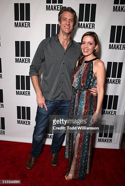 Internet personalities Penn Holderness and Kim Holderness of "The Holderness Family" attend the Maker Studios' SPARK premiere at Arclight Cinemas on...