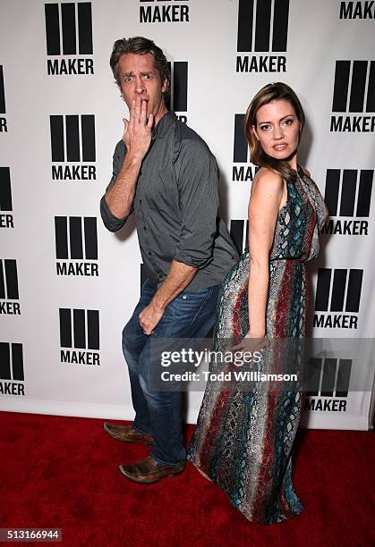 Internet personalities Penn Holderness and Kim Holderness of "The Holderness Family" attend the Maker Studios' SPARK premiere at Arclight Cinemas on...