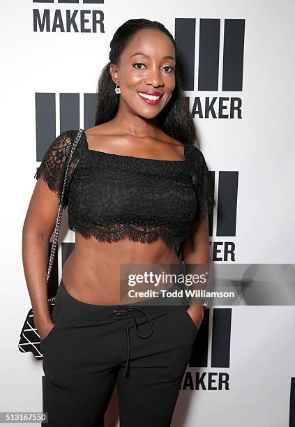 Interrnet personality Tiffany Rothe attends the Maker Studios' SPARK premiere at Arclight Cinemas on February 29, 2016 in Culver City, California.