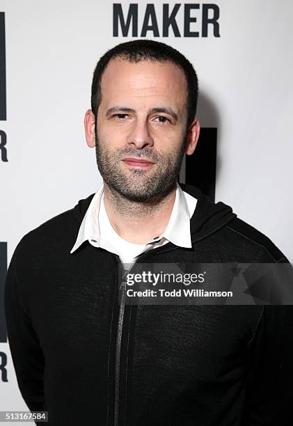 Maker Studios EVP Gabriel Lewis attends the Maker Studios' SPARK premiere at Arclight Cinemas on February 29, 2016 in Culver City, California.