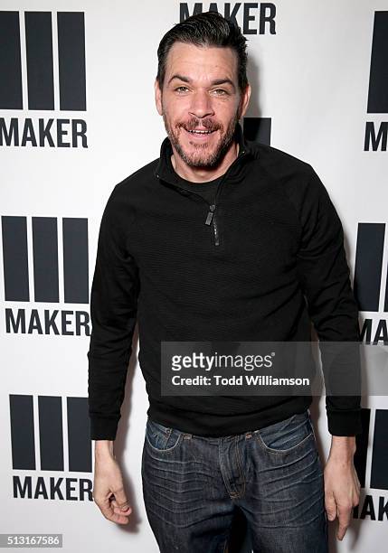 Internet personality Sam Macaroni attends the Maker Studios' SPARK premiere at Arclight Cinemas on February 29, 2016 in Culver City, California.