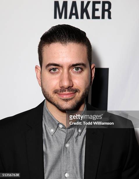 Internet perrsonality Alex Costa of "AlexMadeCosta" attends the Maker Studios' SPARK premiere at Arclight Cinemas on February 29, 2016 in Culver...
