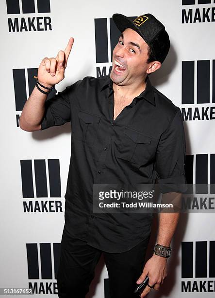 Comedian Alex Farnham of "Mockstars" attends the Maker Studios' SPARK premiere at Arclight Cinemas on February 29, 2016 in Culver City, California.