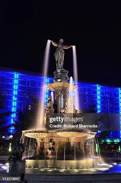 genius of water statue - cincinnati fountain stock pictures, royalty-free photos & images