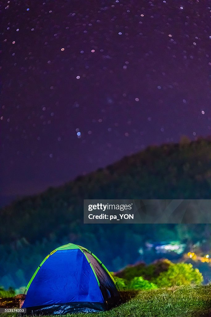 Camping in starry night