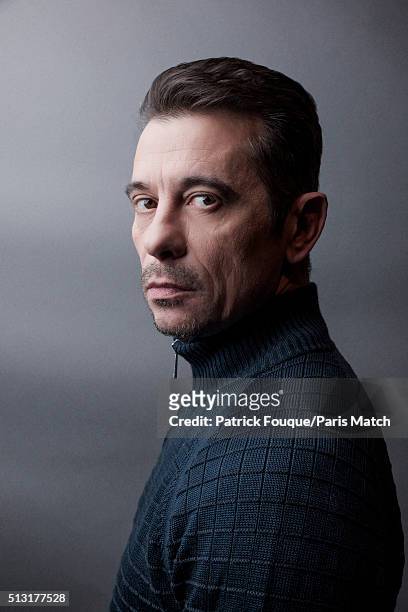 Singer Kool Shen is photographed for Paris Match on February 12, 2016 in Paris, France.