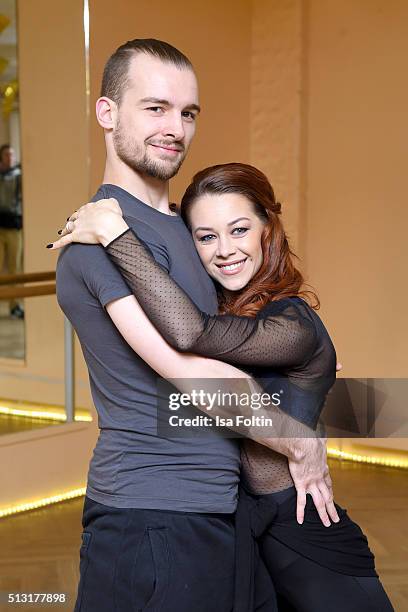 Eric Stehfest and Oana Nechiti pose at a photo call for the television competition 'Let's Dance' on March 1, 2016 in Berlin, Germany. On March 11th,...