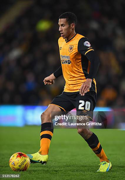 Isaac Hayden of Hull City in action during the Sky Bet Championship match between Hull City and Brighton and Hove Albion at KC Stadium on February...