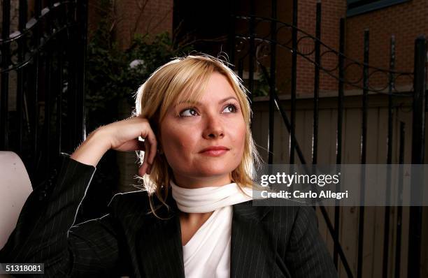 Actress Joely Collins, daughter of singer Phil Collins, poses for a portrait while promoting the film 'The Love Crimes of Gillian Guess' at the...