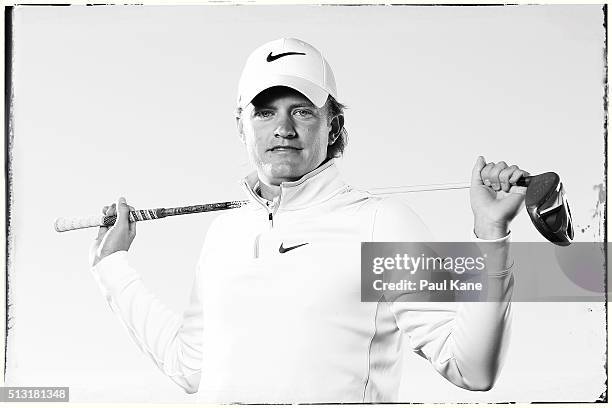 Tom Lewis of England poses ahead of the 2016 Perth International at Lake Karrinyup Country Club on February 24, 2016 in Perth, Australia.