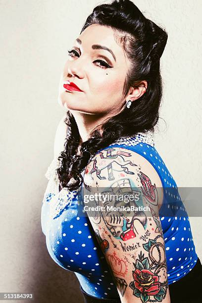 sexy pin-up girl - pin up girl tattoo 個照片及圖片檔