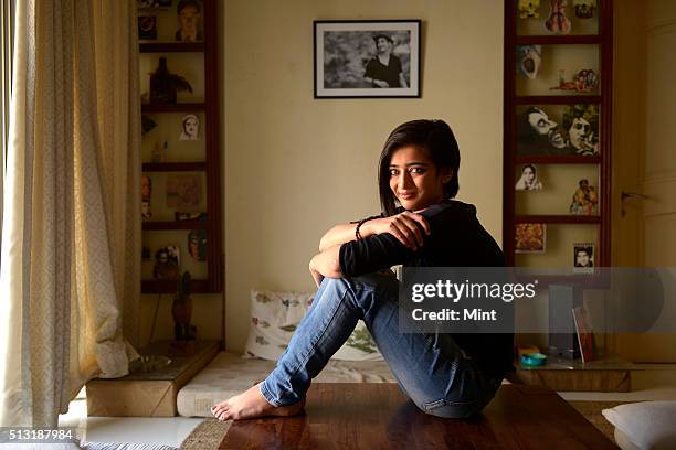 Bollywood actor Akshara Haasan poses for a profile shoot on January 17, 2015 in Mumbai, India.