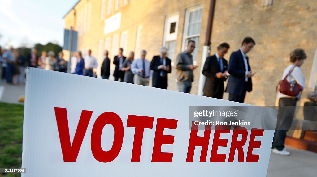 Voters In Super Tuesday States Cast Their Ballots