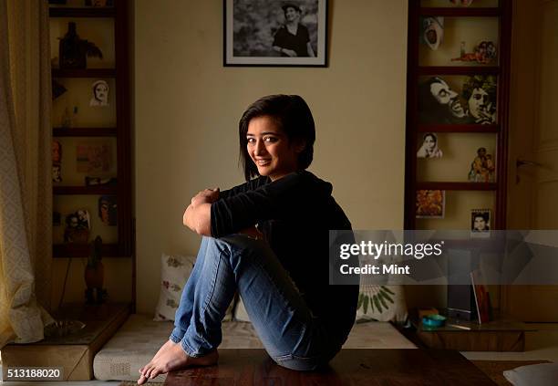 Bollywood actor Akshara Haasan poses for a profile shoot on January 17, 2015 in Mumbai, India.