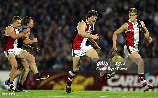 Robert Harvey for the Saints in action during the AFL First Preliminary Final match between The Port Adelaide Power and the St.Kilda Saints at AAMI...