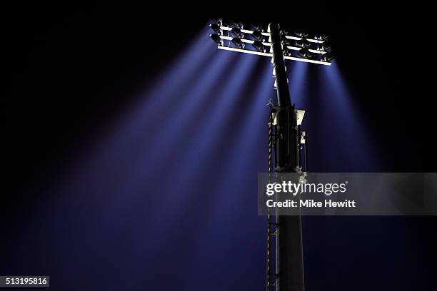 Floodlight in seen prior to the Barclays Premier League match between A.F.C. Bournemouth and Southampton at Vitality Stadium on March 1, 2016 in...