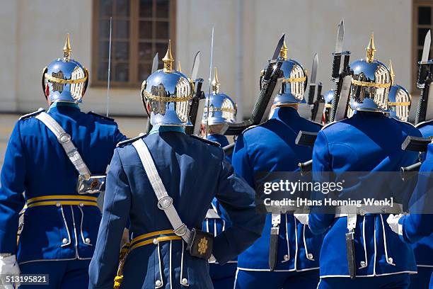 royal guards of sweden - drottningholm palace bildbanksfoton och bilder