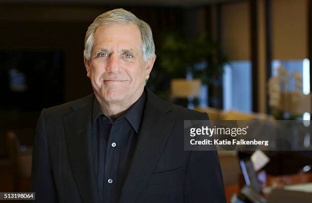 President and Chief Executive Officer of CBS Corporation Leslie Moonves is photographed for Los Angeles Times on February 22, 2016 in Los Angeles,...