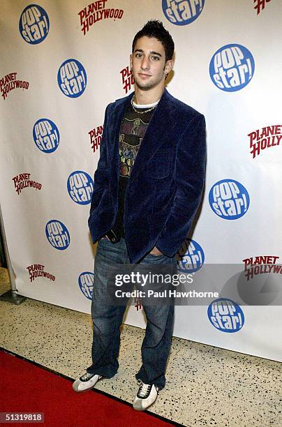 Singer Greg Raposo attends Popstar! Magazine's album release party for Jesse McCartney's new CD "Beautiful Soul" on September 17, 2004 at Planet...