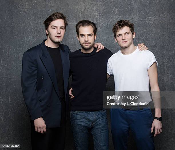 Director Michal Marczak and subjects Kris Baganski and Michal Huszcza from the film 'All These Sleepless Nights' pose for a portrait at the 2016...
