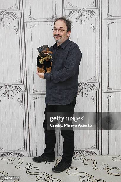 Character puppet, The Insult Comic Dog, Triumph and comedian/ actor Robert Smigel attend AOL Build Presents at AOL Studios in New York on March 1,...