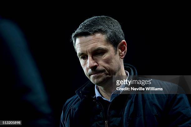Remi Garde manager of Aston Villa during the Barclays Premier League match between Aston Villa and Everton at Villa Park on March 01, 2016 in...
