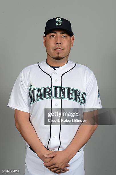 Vidal Nuno of the Seattle Mariners poses during Photo Day on Saturday, February 27, 2016 at Peoria Sports Complex in Peoria, Arizona.