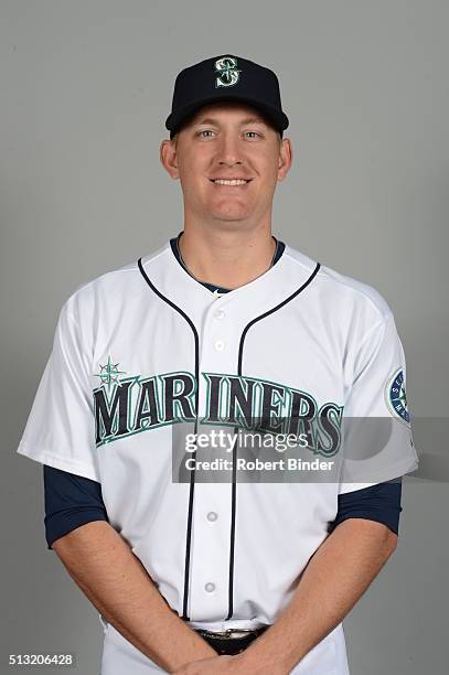 Mike Montgomery of the Seattle Mariners poses during Photo Day on Saturday, February 27, 2016 at Peoria Sports Complex in Peoria, Arizona.