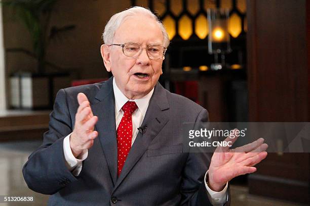 Pictured: Warren Buffett, chairman and CEO of Berkshire Hathaway, and consistently ranked among the world's wealthiest people, in an interview with...