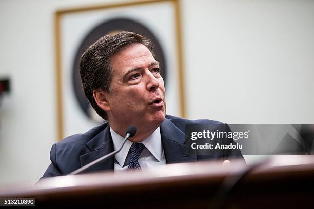 Director James Comey testifies before a House Judiciary Committee Hearing on Apple's denial of the FBI's request to provide a way to hack into one of...