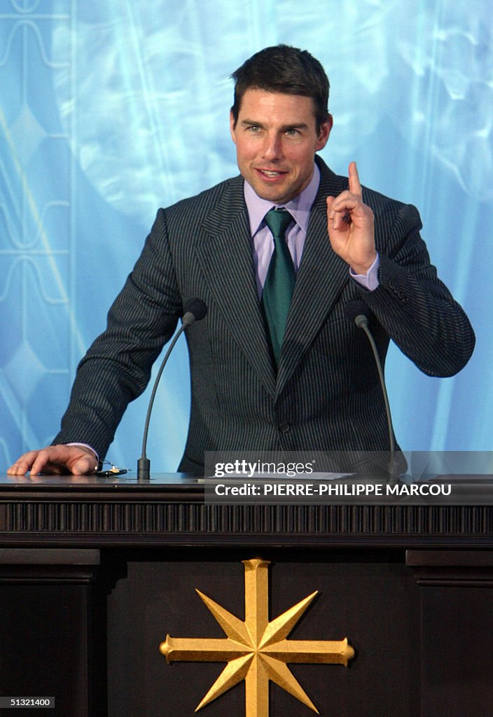 US actor, Tom Cruise speaks during the i