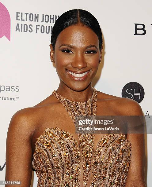 Actress Vicky Jeudy attends the 24th annual Elton John AIDS Foundation's Oscar viewing party on February 28, 2016 in West Hollywood, California.