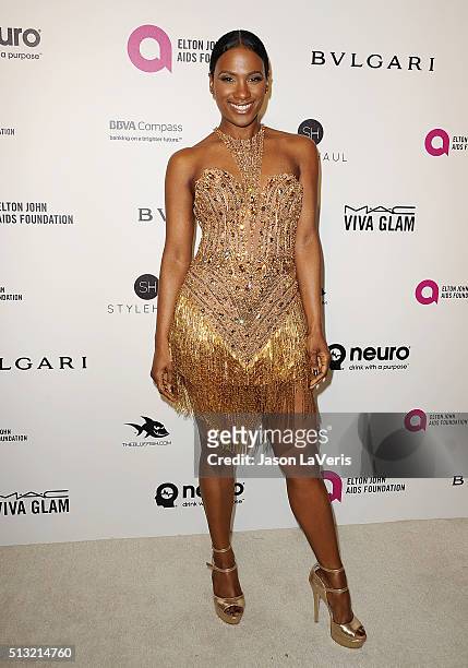 Actress Vicky Jeudy attends the 24th annual Elton John AIDS Foundation's Oscar viewing party on February 28, 2016 in West Hollywood, California.
