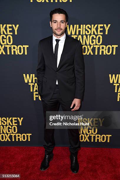 Actor Christopher Abbott attends the "Whiskey Tango Foxtrot" world premiere at AMC Loews Lincoln Square 13 theater on March 1, 2016 in New York City.