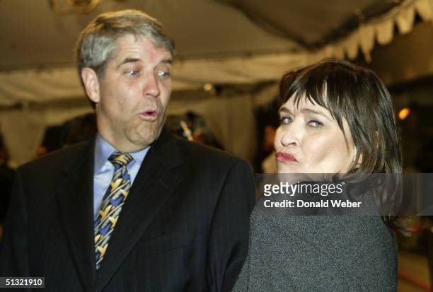 Tom Hooks and Jan Hooks arrive on the red carpet for the gala screening of the film "Jiminy Glick in Lalawood" during the 29th Annual Toronto...