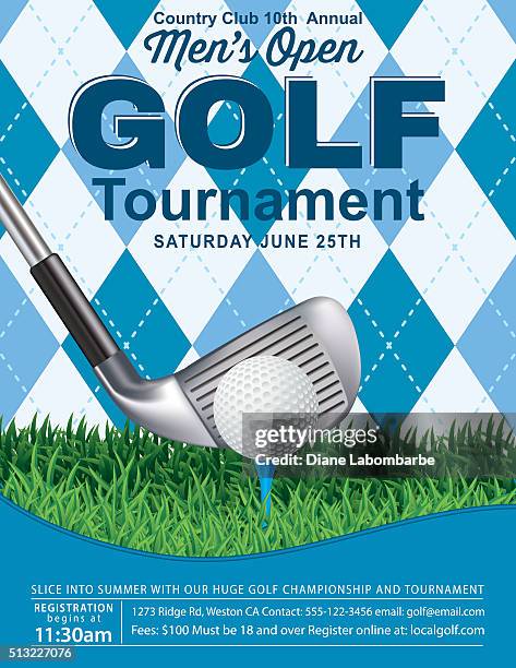 argyle-golf tournament-vorlage - argyle stock-grafiken, -clipart, -cartoons und -symbole