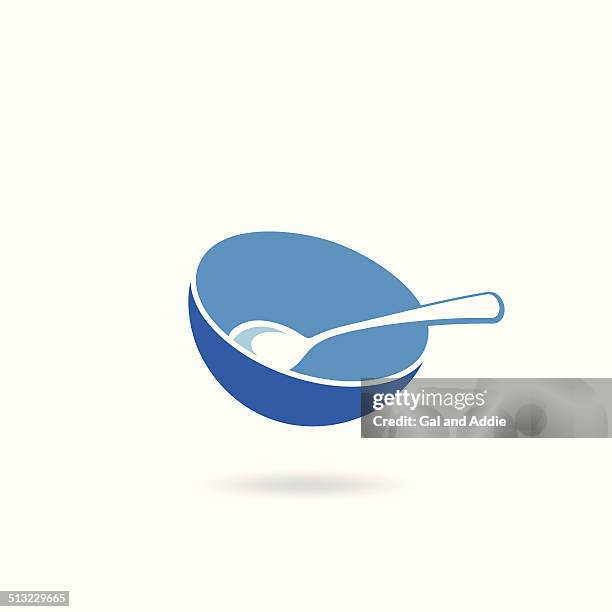 illustrazioni stock, clip art, cartoni animati e icone di tendenza di piatto icona - ciotola vuota