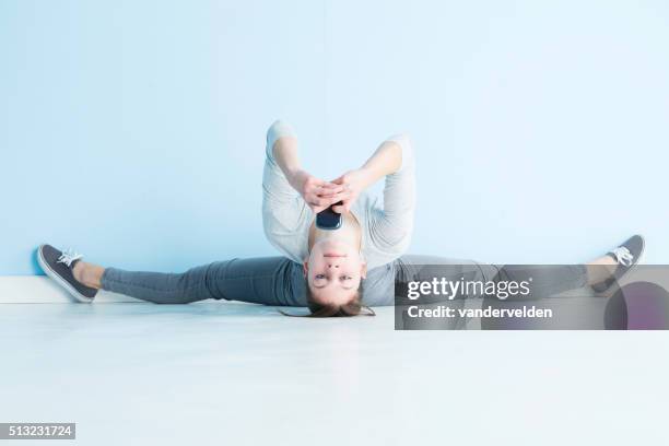 gymnast texting - gymnastic rings equipment bildbanksfoton och bilder