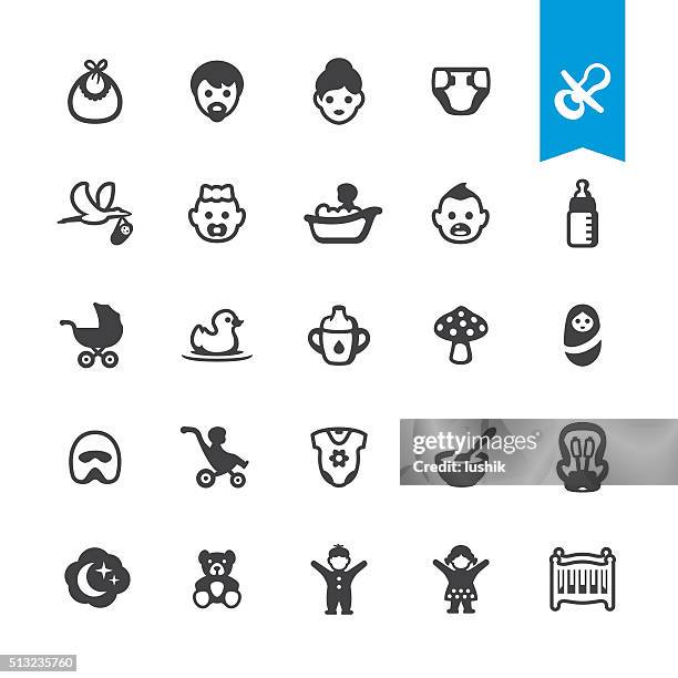 babys vektor-icons - moon buggy stock-grafiken, -clipart, -cartoons und -symbole