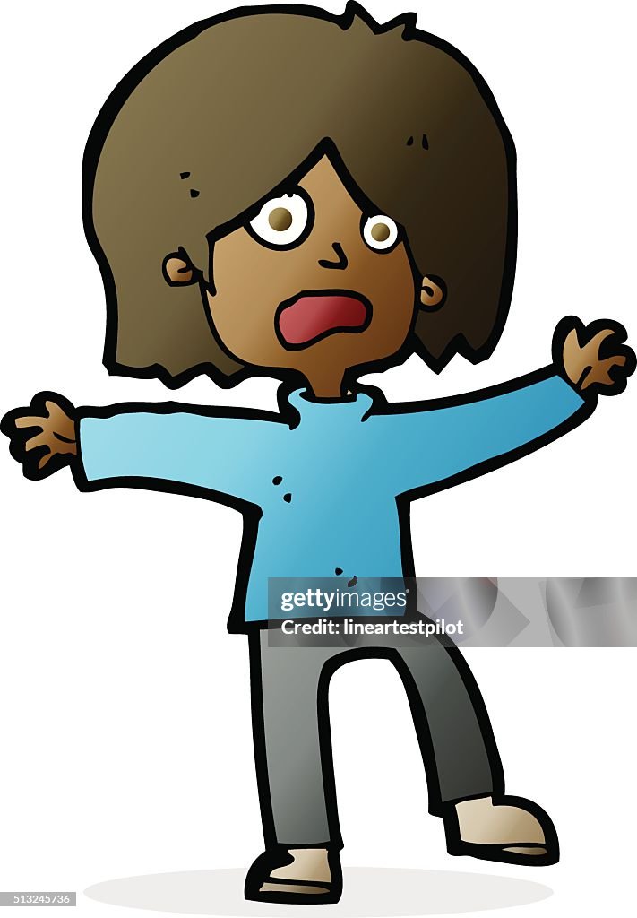 Cartoon Scared Person High-Res Vector Graphic - Getty Images