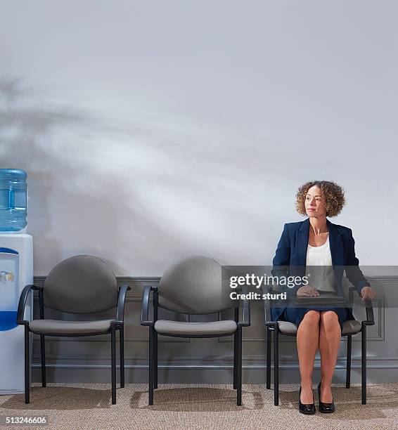 last in line for interview - empty office one person stock pictures, royalty-free photos & images