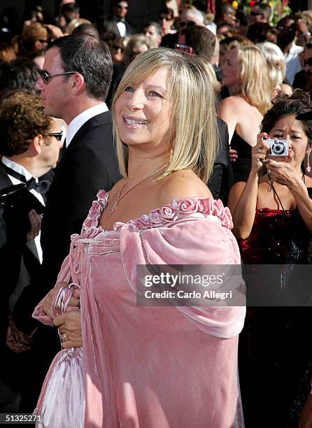 Actress Barbra Streisand attends the 56th Annual Primetime Emmy Awards at the Shrine Auditorium September 19, 2004 in Los Angeles, California.