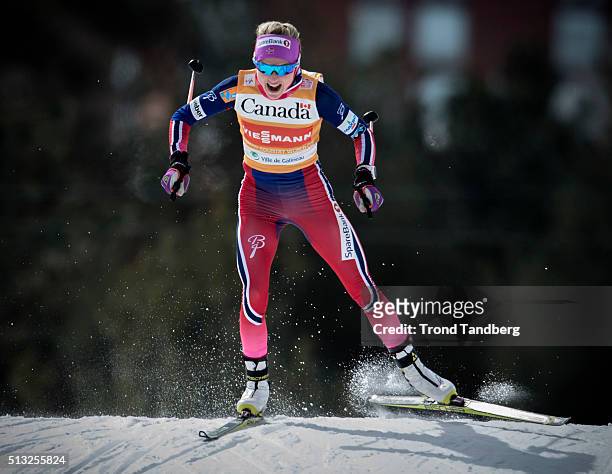Therese Johaug of Norway during Cross Country Ladies 1.7 km Sprint Free on March 01, 2016 in Gatineau, Quebec, Canada .