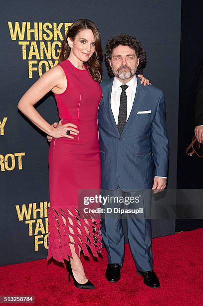 Tina Fey and husband Jeff Richmond attend the "Whiskey Tango Foxtrot" world premiere at AMC Loews Lincoln Square 13 theater on March 1, 2016 in New...
