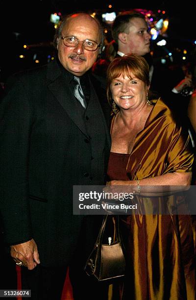 Actor Dennis Franz and his wife Joanie Zeck mingle at the Governor's Ball after the 56th Annual Primetime Emmy Awards at the Shrine Auditorium...