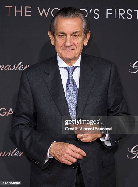 Stephen Urquhart attends OMEGA celebrates the launch of the Master Chronometer Globemaster at Mack Sennett Studios on March 1, 2016 in Los Angeles,...