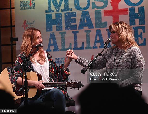 Singer/Songwriter Jessi Alexander and special guest Singer/Songwriter Trisha Yearwood perform togeather during The First And The Worst To Benefit...