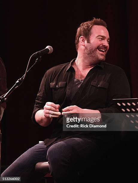 Singer/Songwriter Lee Brice performs during The First And The Worst To Benefit Music Health Alliance featuring Garth Brooks, Lee Brice, Jessi...