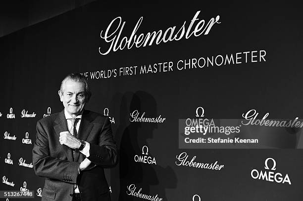 President and CEO of OMEGA Stephen Urquhart attends the launch of the Globemaster, the worlds first master chronometer, hosted by OMEGA and brand...